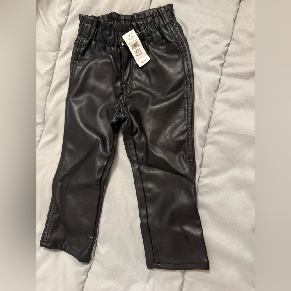 GAP Black Faux Leather pants